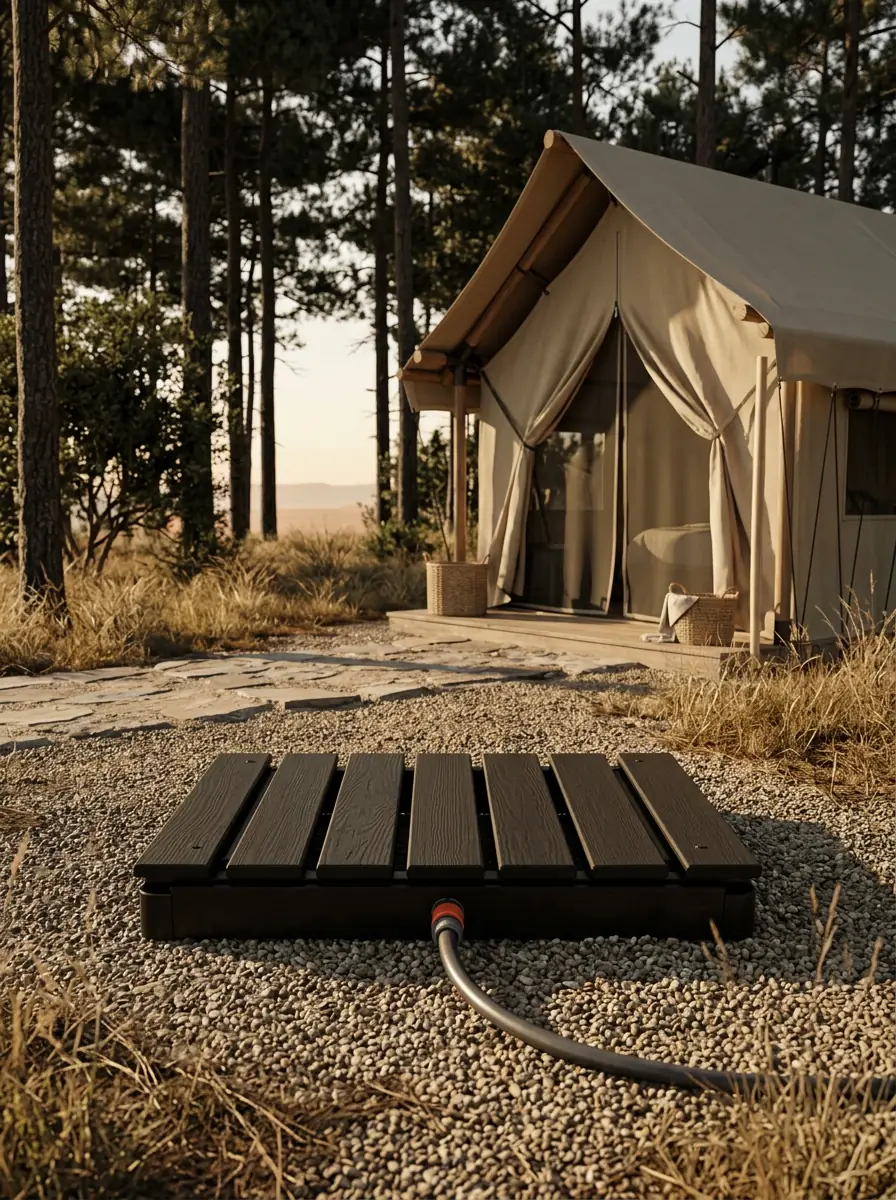 Glamping kampında Rainstep